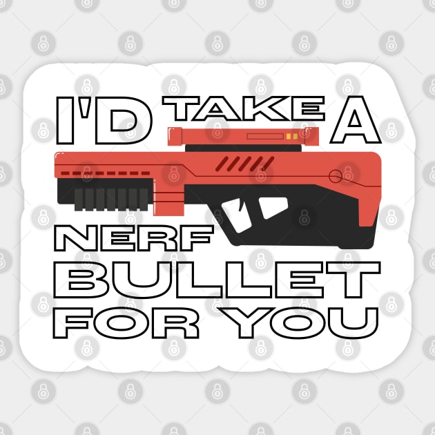Nerf Bullet Sticker by Designograph